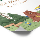 ワンハッピーキャンパー1stバースデーキャンピングウェルカム ポスター (角)