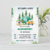 ワンハッピーキャンパー1stバースデーキャンピングパーティー 招待状 (スタンド正面)