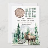 ワンハッピーキャンパー1stバースデーキャンプ 招待状 (正面)