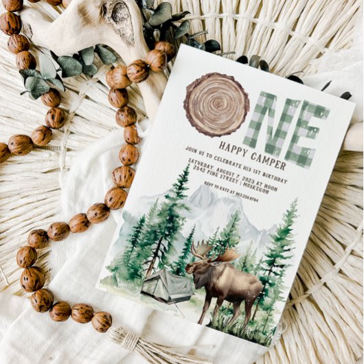 ワンハッピーキャンパー1stバースデーキャンプ 招待状