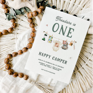 ワンハッピーキャンパー1stバースデーキャンプ 招待状