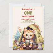 ワンハッピーキャンパー1stバースデーキャンプ 招待状 (正面)
