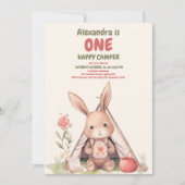 ワンハッピーキャンパー1stバースデーキャンプ 招待状 (正面)