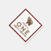 ワンハッピーキャンパー1stバースデーパーソナライズされたパーティーN スタンダードカクテルナプキン (角)