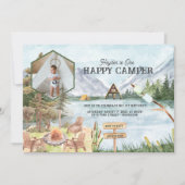 ワンハッピーキャンパー1stバースデーフォトキャンプ 招待状 (正面)