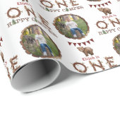 ワンハッピーキャンパー1stバースデーフォトラッピング紙 ラッピングペーパー (ロールコーナー)