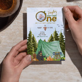 ワンハッピーキャンパー1stバースデーフォト招待状 招待状