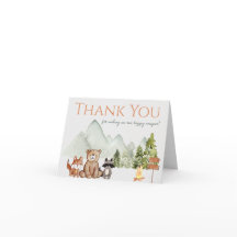 ワンハッピーキャンパー1st誕生日サンキューカード