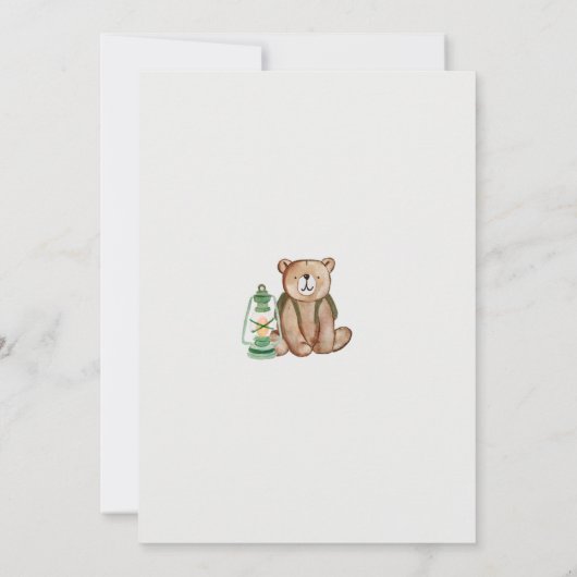 ワンハッピーキャンパー1st誕生日パーティの招待状 招待状 (裏面)