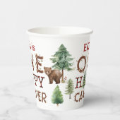 ワンハッピーキャンパー1st誕生日パーティー紙カップ 紙コップ (左)