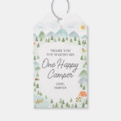 ワンハッピーキャンパー1st誕生日メッセージカード ギフトタグ (正面)