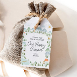 ワンハッピーキャンパー1st誕生日メッセージカード ギフトタグ