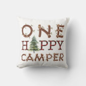 ワンハッピーキャンパー　素朴なアウトドアスロー枕 クッション (正面)