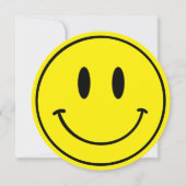 ワンハッピーギャル1stバースデーブラック/イエロースマイリー 招待状 (裏面)