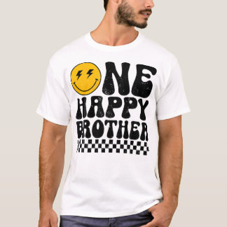 ワンハッピーダデブラザー1歳の誕生日ファミリーマッチン Tシャツ