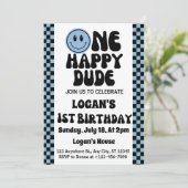 ワンハッピーダデボーイ1歳の誕生日 招待状 (スタンド正面)