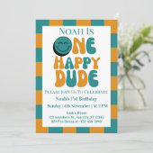 ワンハッピーダデボーイ1歳の誕生日 招待状 (スタンド正面)