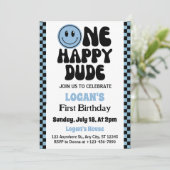 ワンハッピーダデボーイ1歳の誕生日 招待状 (スタンド正面)