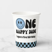 ワンハッピーダデボーイ1歳の誕生日 紙コップ (裏面)