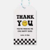 ワンハッピーダデボーイ1st誕生日パーティーギフトラベル ギフトタグ (裏面)