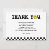 ワンハッピーダデボーイ1st誕生日パーティー サンキューカード (正面)