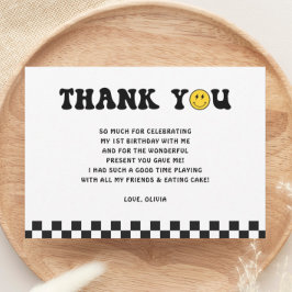 ワンハッピーダデボーイ1st誕生日パーティー サンキューカード