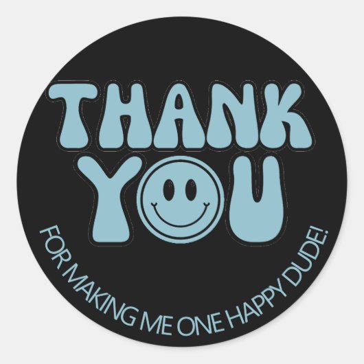 ワンハッピーダデボーイ1st誕生日パーティー ラウンドシール (正面)