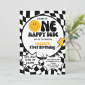ワンハッピーダデボーイ1st誕生日パーティー 招待状 (スタンド正面)