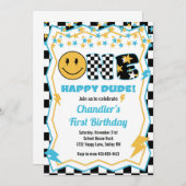 ワンハッピーダデロックスター 招待状 (正面/裏面)