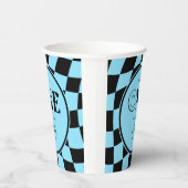 ワンハッピーダドハッピーダド顔ブルーボーイ1st誕生日 紙コップ (右)