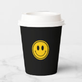 ワンハッピーダドハッピーハッピー顔波状第1誕生日 紙コップ (裏面)