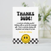 ワンハッピーダードハッピーハッピーフォトフォト顔誕生日 サンキューカード (スタンド正面)