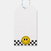 ワンハッピーダードハッピーハッピー顔ボーイ1歳の誕生日 ギフトタグ (裏面)