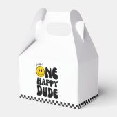 ワンハッピーダードハッピーハピー顔ボーイファースト誕生日 フェイバーボックス (正面サイド)