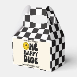 ワンハッピーダードハッピーハピー顔ボーイファースト誕生日 フェイバーボックス