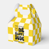 ワンハッピーダードハッピーハピー顔ボーイファースト誕生日 フェイバーボックス (正面サイド)