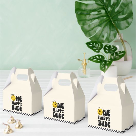 ワンハッピーダードハッピーハピー顔ボーイファースト誕生日 フェイバーボックス (複数)