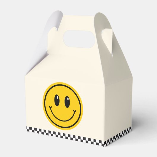 ワンハッピーダードハッピーハピー顔ボーイファースト誕生日 フェイバーボックス (裏面サイド)