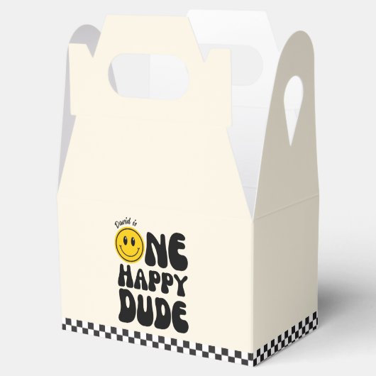 ワンハッピーダードハッピーハピー顔ボーイファースト誕生日 フェイバーボックス (オープン)