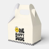 ワンハッピーダードハッピーハピー顔ボーイファースト誕生日 フェイバーボックス (正面サイド)