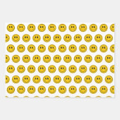 ワンハッピーダードハッピーハピー顔ボーイファースト誕生日 ラッピングペーパーシート (正面3)