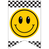 ワンハッピーダードハッピーホテル顔誕生日バンティングバナー バンティングフラッグ (第1の旗)