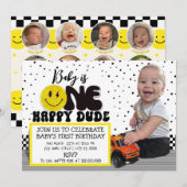 ワンハッピーダードフォト招待状カード シーズンカード (正面/裏面)