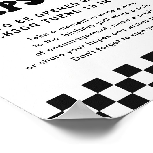 ワンハッピーダードボーイ1stバースデータイムカプセルのサイン ポスター (角)