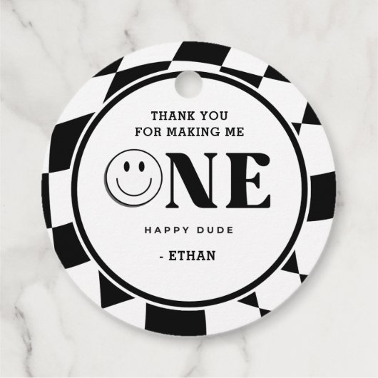 ワンハッピーダードボーイ1st誕生日ありがとう フェイバータグ (裏面)