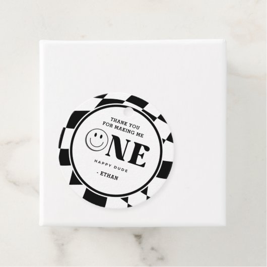 ワンハッピーダードボーイ1st誕生日ありがとう フェイバータグ (インサイチュ)