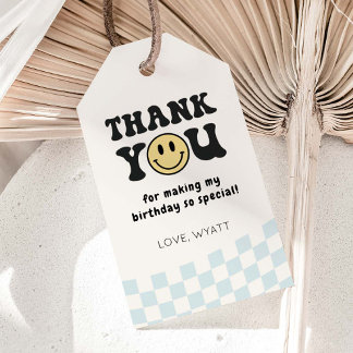 ワンハッピードゥデスマイリー1st誕生日の好意 ギフトタグ