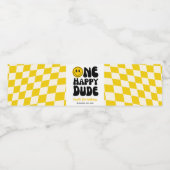 ワンハッピードゥデスマイル顔ファースト誕生日 ペットボトルラベル (シングルラベル)