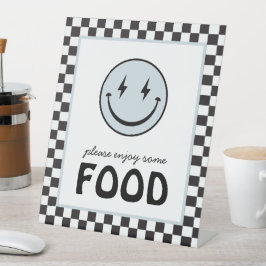 ワンハッピードゥデスマイル顔フードステーション 台座サイン