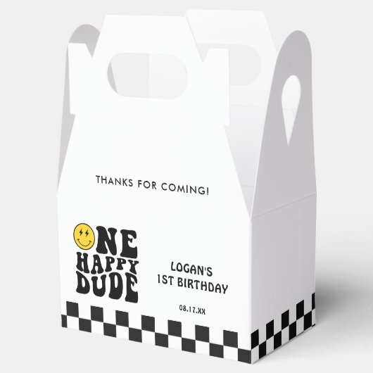 ワンハッピードゥデスマイル顔ボーイファースト誕生日 フェイバーボックス (オープン)